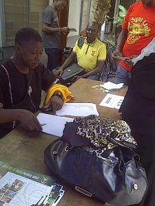 ANA President, Prof. Remi Raji-Oyelade, personally accrediting the first delegates.