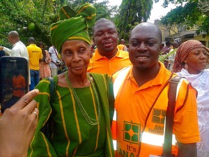 Chief Librarian Yeye Akilimali Funua with  Richard Ali