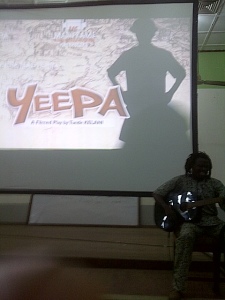 Guitar player Edaoto Agbeniyi opening the film, Yeepa.
