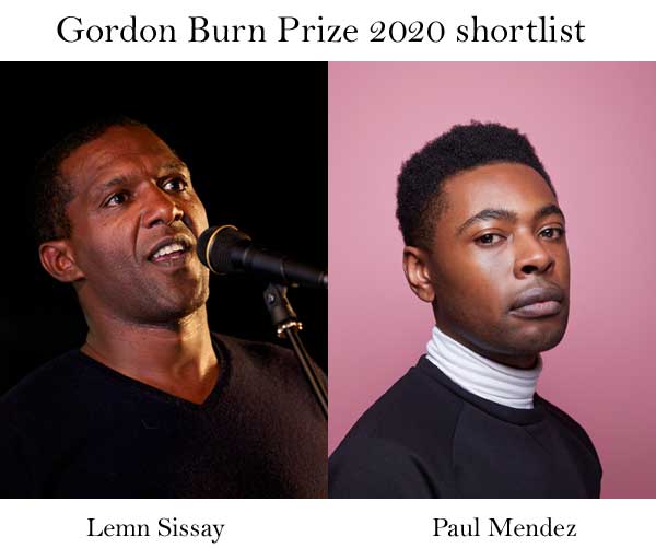 Lemn Sissay, Paul Mendez on Gordon Burn Prize 2020 shortlist.